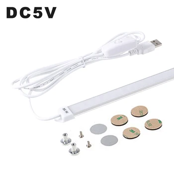 DC5V USB LED Gaismas Josla 5W Saskaņā ar ministru Kabineta Apgaismojums LED Push Slēdzi, Skapja Apgaismojums 18 cm 35cm Sloksnes Gaismas, Iekštelpu Apgaismojums Virtuves Lampas