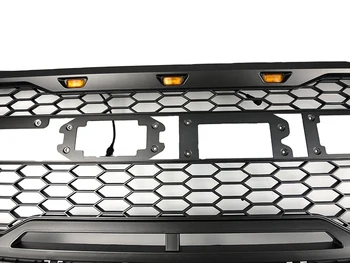 Der Ford Edge 2016 2017 2018 Sacīkšu Grili Augstas Kvalitātes ABS Šūnveida Acs Ar LED Gaismas Priekšā Restes Vidū