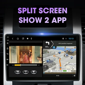 Develuck Android 9.0 Multimediju Atskaņotājs, GPS Navigaion 2 Din Split Screen Auto Radio Nissan X Trail 2007-T32 T31 Qashqai
