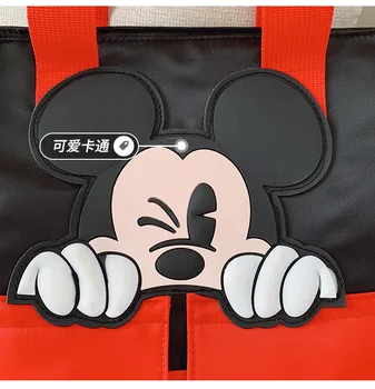 Disney jaunas Mickey mouse audekls sieviešu messenger pleca soma zēni meitenes handbagsschool soma vidusskolā studenta soma
