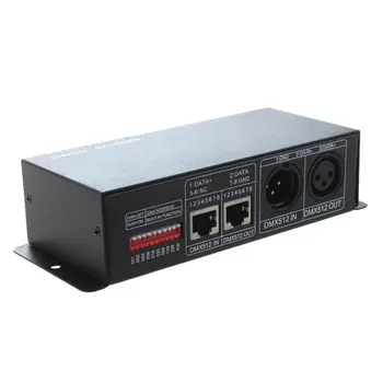 DMX 512 4CH x 8.A Dekoderi LED Kontrolieris 4 Kanālu Vadītāja RGBW LED Lentes DC 12V - 24V