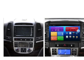 DSP Android 10 Auto dvd atskaņotājs, gps navigācijas Hyundai Santa fe 2006-2012 auto stereo radio multimediju nodaļas vadītājs uint ekrāns 4+64G