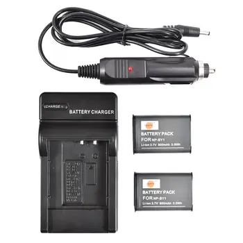 DSTE 2GAB NP-BY1 Fotokameras Akumulatoru ar MUMS Pievienojiet Lādētāju Komplekts Sony HDR-AZ1 AZ1VR AZ1VB AZ1VW Kamera