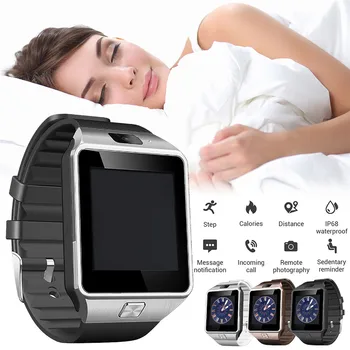 DZ09 Bluetooth smart skatīties IP68 ūdensnecaurlaidīga miega sirdsdarbības monitoringa tracker smart pulkstenis vīriešiem un sievietēm pulksteņa aproce
