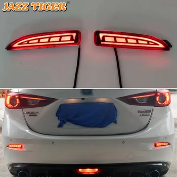 DŽEZA TIGER Multi-function Automašīnas LED Aizmugurējie Miglas Lukturi Bremžu Gaismas Dinamisku Pagrieziena Signāla Gaismu Apdare Lampas Mazda 6 2013. - 2018.gadam