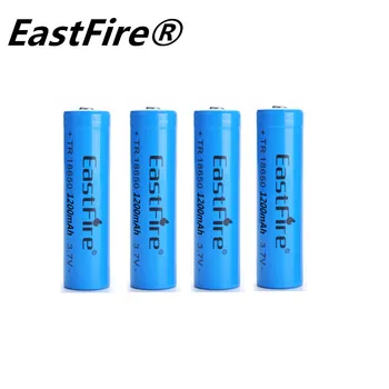 EastFire 4gab Akumulatori LED 18650 1200mah Li-Ion Akumulators 3.7 v Litija Akumulators Zilā Augstas Ietilpības bateriju