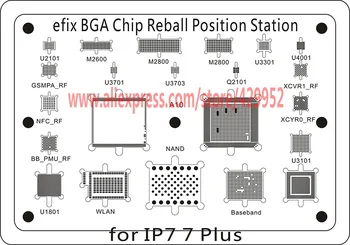 Efix BGA Čipu Reball Trafaretu A8 A9 A10 Lodēšanas Stacijas Dzelzs Metināšanas Kušņi Noteikt iPhone 6 6s 7 Plus NAND IC Rīku Komplekts Mātesplati