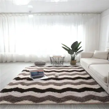 Eiropas gari mati modes guļamistabas paklāju bay logu gultas mat mazgājams personības segu Gradientu, krāsu dzīvojamās istabas paklājs
