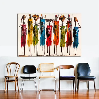 Embelish Mūsdienu Mājas Dekoru Moduļu Bildes Attēls Krāsošana Afrikāņi Anotācija HD Drukāt Audekls, Eļļas Glezna viesistabā, Plakāti