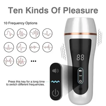 Erotiskā vibrācija vīrišķo masturbācija kausa saprātīga nemainīga temperatūra runča kabatas masturbācija ierīces 360 ° pakete