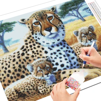 Evershine 5D Dimanta Krāsošana Dzīvnieku Pilna Dimanta Urbšanas Izšuvumi Leopard Priekšstatu Par Rhinestones Jaunas Ielidošanas Rudens Rokdarbi