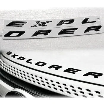 Explorer Auto Emblēma Priekšējā Pārsega Emblēma 3D Burti Explorer Uzlīme der Ford 2011-2019 Explorer (Spīdīgi Melnas)