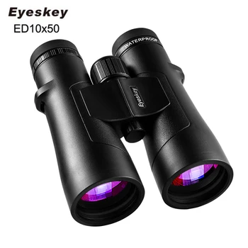 Eyeskey ED 10x50 Binokli lll Nakts Redzamības Ūdensizturīgs Super-Multi Pārklājums, Bak4 Prizmas Optika lieljaudas Teleskopu Medībām