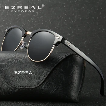 EZREAL Modes vīrieši Polarizētās Saulesbrilles Vīriešiem, Oriģinālu Zīmolu Dizainera Saulesbrilles sieviešu Polaroid Gafas De Sol Vintage Oculos De Sol
