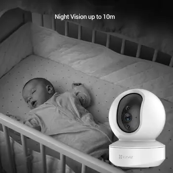 EZVIZ Drošības Kameru, 1080p PanTilt Tālummaiņas Bezvadu IP Videonovērošanas Sistēmu Nakts Redzamības Smart Izsekošanas 360 Grādu 2.4 GHz TY1