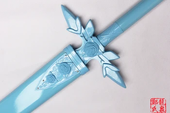 Fantāzija zobenu SAO Zobens Mākslas Online Alicization Eugeo-Zilās Rozes Zobenu oglekļa tērauda nekustamā asmens anime reprodukcija cosplay aksesuārus