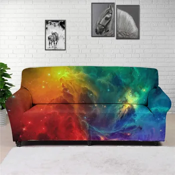 Galaxy Star Sofa Cover Elastīgs Dīvāns Attiecas uz Dzīvojamās Istabas Dīvāna Slipcovers Stūra Dīvāns Dvieļu Dīvāns Segtu Mēbeļu Slipcover