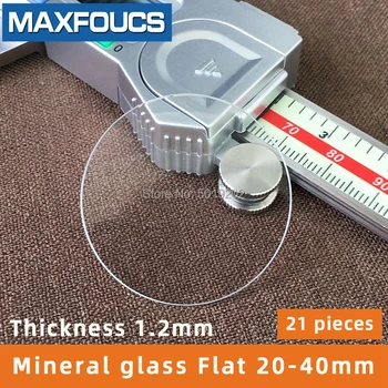 Galda stikla minerāls stikls Dzīvoklis biezums 1.2 mm diametrs 20 mm ~ 40mm 21pieces kopā