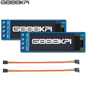 GeeekPi 0.91 collu OLED Ekrāna Modulis 128*32 SSD1306 Aveņu Pi 4 B / 3 B (+) / 2 B / Nulles (W) / Beaglebone Melns