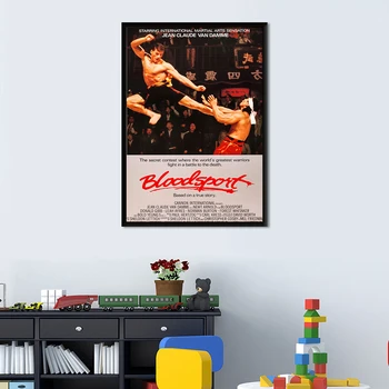 Glezna Bloodsport Filmu Plakātu Drukas Sienas Mākslas Aina Dzīvojamā Istaba Mūsdienu Audekls Mākslas Bez Rāmja