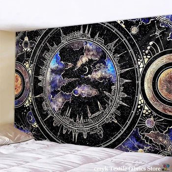 Gobelēns psychedelic modelis jogas zinātniskās fantastikas gobelēns paklāju Hipiju Mājas Dekoru, Sienas Gobelēns Segu Galaxy Karājas Tapestr