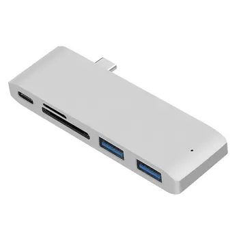Grāmatiņa Hub USB-C HDMI Splitter Tipa c dokstacija Karšu Lasītājs USB Adapteri Portatīvo Tipa c Hub Docking Stacijas