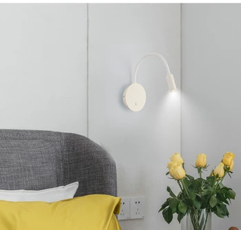 Gultas sienas lampas guļamistabas lampa vienkāršu mūsdienīgu radošu personību eju kāpnes, fona sienas lampas
