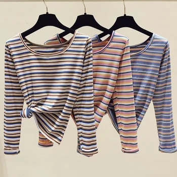 Harajuku Sieviešu Lielgabarīta T Krekls Apģērbs Vintage T Krekli Egirl 2020 rudens Modes Atpūtas Streetwear garām piedurknēm Balts Tops