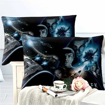 HELENGILI 3D Gultas Komplekts Star Trek Drukāt Duvet Cover Set Bedcloth ar Spilvendrāna Mājas Tekstils