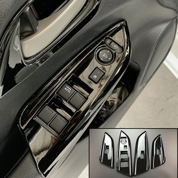 Honda Fit Džeza-2018 LHD Interjera Durvju Rokturi Logu Lifta Panelī Slēdža Poga Vāka Uzlīme Apdares Auto Piederumi