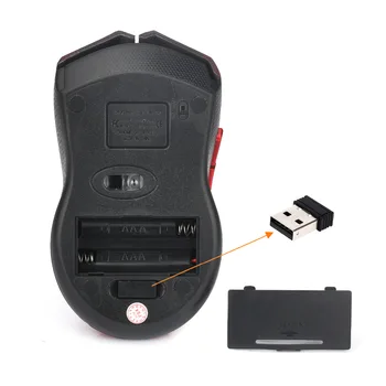 HXSJ X50 2.4 GHz Bezvadu Optical Gaming Mouse Gamer Mehāniskās Peles Datoru Spēles Portatīvie Grāmatiņa