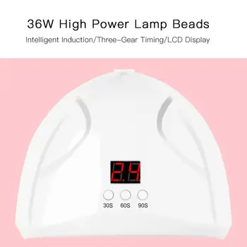 Ibcccndc 36W Nagu Lampa 7Colors12LED UV Lampa, Auto USB Manikīra Spuldžu Augstas Kvalitātes Gēla Nagu Žāvētājs Lampas Salona UV LED Nagu Gēls