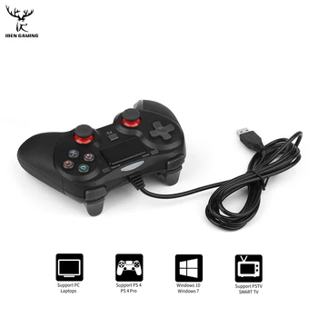 IBen USB Gamepad Kontrolieris Kursorsviru, Lai PS4/PS4 Pro/PS3/PC DualShock Vibrācijas Vadu