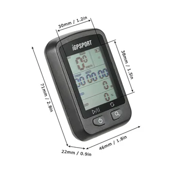 IGPSPORT iGS20E Velosipēdu Uzlādējams Datoru GPS Spidometrs IPX6 Ūdensizturīgs Backlight Ekrāna Hronometrs ar Mount Piederumi