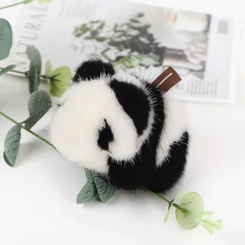 Importēto Ūdeļu Kažokādas Un Kažokādu Kulons Mazā Panda Lelle Modes Plīša Soma Karājas Apdare Meng Pet Automašīnu Atslēgu Piekariņi