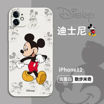 Ir 2021. Disney Mickey Minnie iphone 6/6s/7/8 plus x xsmax xr iphone11/12 pro Max cute meitene pāris radošo telefonu gadījumā