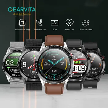 Ir 2021. Jaunu Gearvita L13 Smart Skatīties EKG Sirds ritma Ūdensizturīgs Bluetooth Zvanu asinsspiediens Sporta Skatīties IP68 VS L16 smartwatch