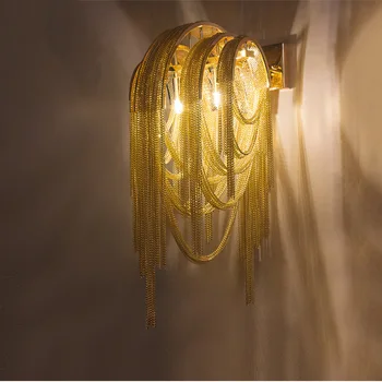 Itālijas Atlantis Luksusa Ķēdes Gaismas Sienas Lampas, spogulis gaismas Plūsma sconce Sienas lampas Vannas istaba gaismu guļamistabā lampas BĒNIŅI dekori