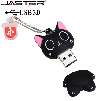 JASTER karikatūra kaķis usb flash drive usb pendrive et 4GB 8GB 16GB 32GB 64GB, 128GB USB 3.0 taras dāvanu usb atmiņas karti un u diska