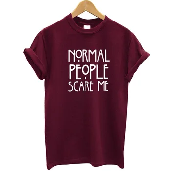 Jauna Funny T Sievietēm ar Īsām Piedurknēm Vasaras Tumblr Topi Mujer Sieviešu Sarkanbrūns T-krekls Kokvilnas Normāli Cilvēki Skandāla Man Iespiests