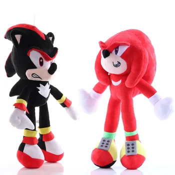 Jauns smieklīgi 28cm Sonic plīša rotaļlieta Amy rose, sonic ēnu-sudraba ezis, Astes, Knuckles ar echidna mīkstu pildījumu dzīvniekiem, lelle