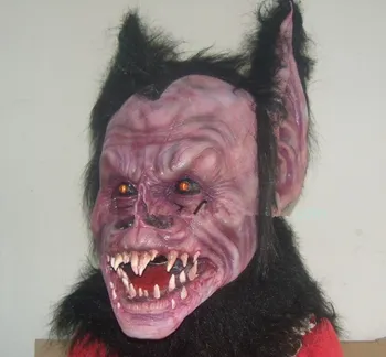 Jaunu Biedējošu Halovīni maska Zvērs lateksa cosplay velns lateksa maskas puses masku maskas šausmu dzīvnieku Carnaval Kostīms