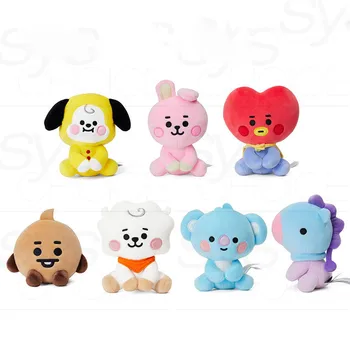 Jaunu Kpop korejiešu Bērnu Plīša Rotaļlieta Cute Dzīvnieki Kawaii Plīša Rotaļlietas, Suns, Trusis Plīša Izsmalcinātu Meitene Mini Mazulis Sēž Plīša Lelle 12CM