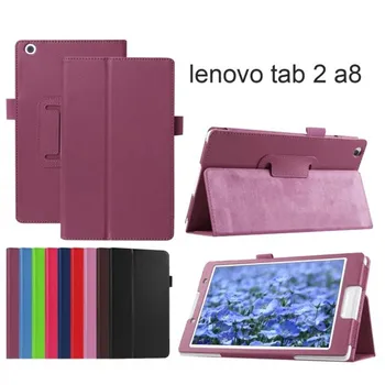 Jaunā Luksusa Folio Stand Magnētisko Ādas Gadījumā seguma Clear Screen Protector For Lenovo Tab 2 Tab2 A5500+PILDSPALVA