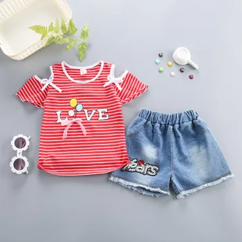 Jaunā Vasaras Bērnu Apģērbu Uzvalks Bērnu Modes Girls Karikatūra T-Krekls, Bikses, 2gab/set Toddler Ikdienas Apģērbu Bērniem, Treniņtērpi