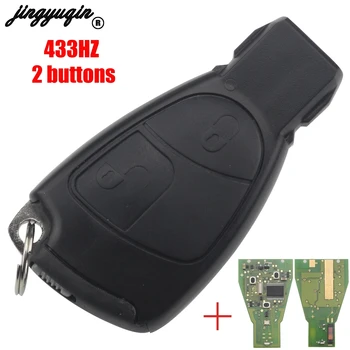 Jingyuqin 2 Pogas 433Mhz Smart Remote Auto Atslēgu Apvalka Mercedes Benz C E ML Klases Sprinter Kontroles plates Keyless