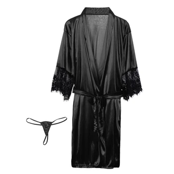 Jodimitty Jaunu 2020. Gadam, Liela Naktī Valkāt Drēbes Sievietēm Gadījuma Pārredzamu Kimono Intīmo Sleepwear Mētelis Modes Mežģīnes Raibs Drēbes 3XL