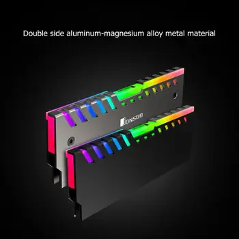 Jonsbo NC-2 LED RAM Moduļa Atmiņas Dzesēšanas Veste Krāsa/RGB RAM Heatsink AURA Kontrole Vairākas Atmiņas kartes, 2gab
