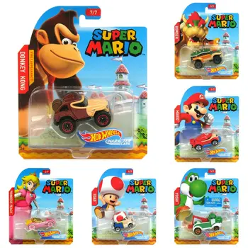 Karstā Riteņus automašīnām, 1/64 Super Mario spēle tēma Marija Luigi Mario Yoshi Toao Modeļa Automašīnām Bērniem Rotaļlietas