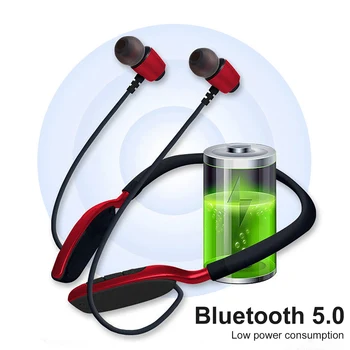 Karājas Kakla Mīksto auss Sporta Austiņas Bluetooth 5.0 Austiņas Modes Austiņas Stereo Austiņas ar Mic, Lai Xiaomi Huawei, Samsung